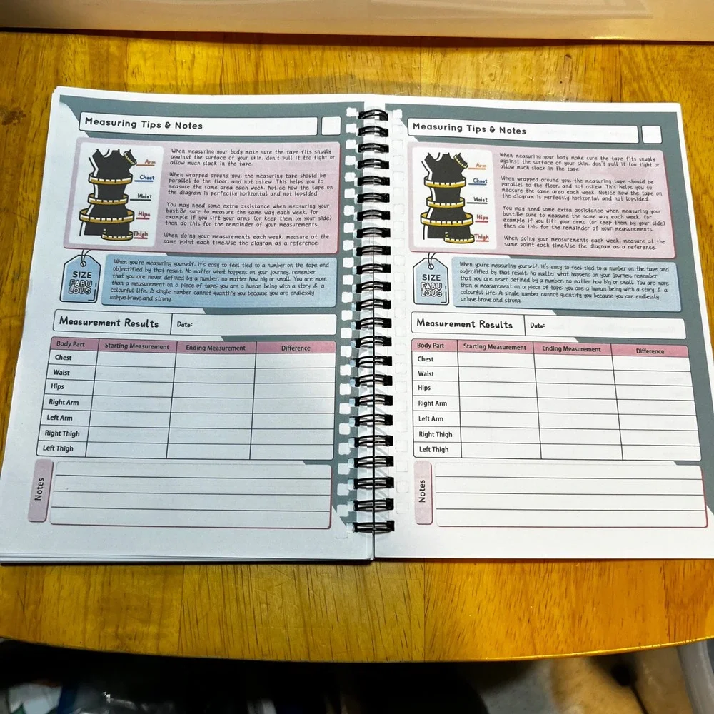 Weight Loss Journal for Women Pink Motivational 12 Week Tracker